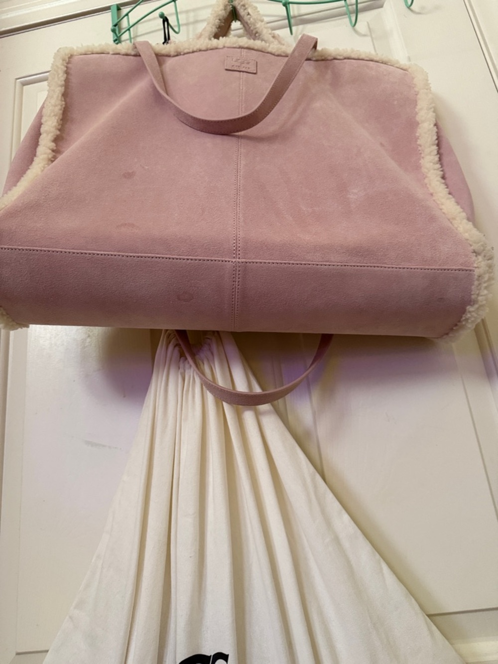 SALE! Ugg/telfar Tote Bag - Pink Shearling Trim - Picture 12 of 13